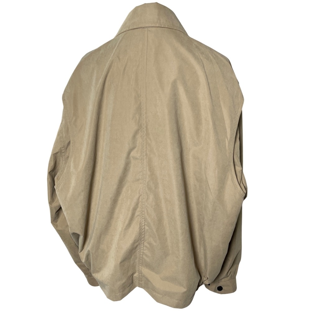 London Fog Men XL‎ Beige Tan Jacket Zip Front Lightweight Harrington Casual Coat - Picture 5 of 14